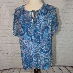 Philosophy Blue Floral Women's Blouse